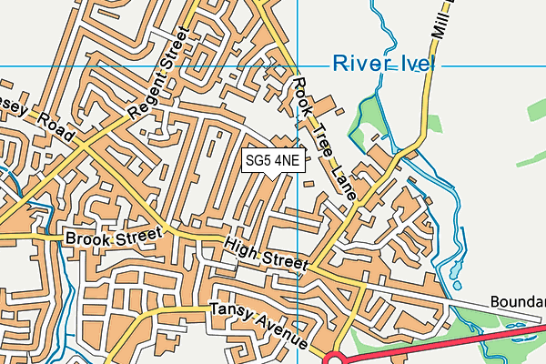 SG5 4NE map - OS VectorMap District (Ordnance Survey)