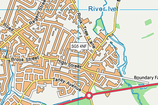 SG5 4NF map - OS VectorMap District (Ordnance Survey)