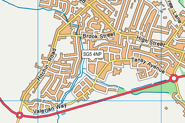 SG5 4NP map - OS VectorMap District (Ordnance Survey)