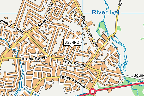 SG5 4NQ map - OS VectorMap District (Ordnance Survey)