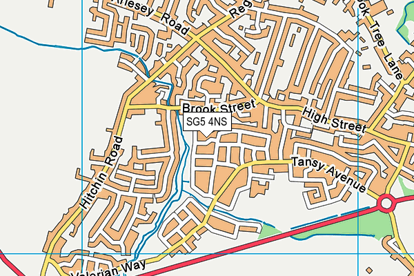 SG5 4NS map - OS VectorMap District (Ordnance Survey)