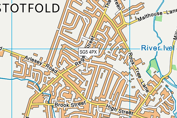 SG5 4PX map - OS VectorMap District (Ordnance Survey)