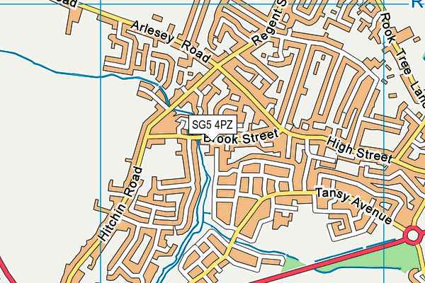 SG5 4PZ map - OS VectorMap District (Ordnance Survey)