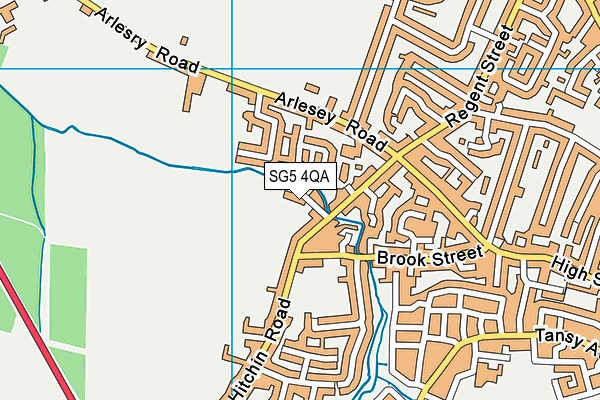 SG5 4QA map - OS VectorMap District (Ordnance Survey)