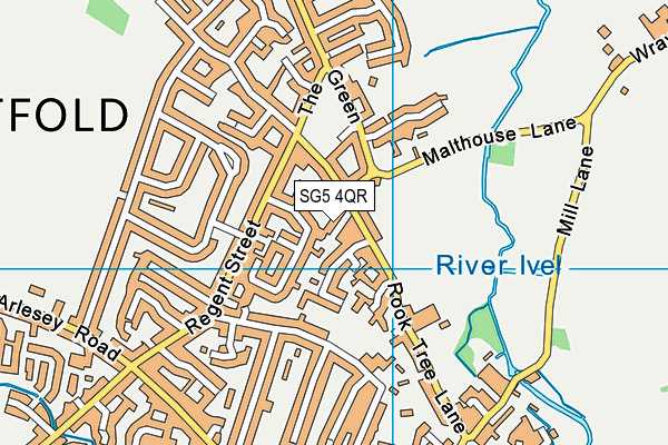 SG5 4QR map - OS VectorMap District (Ordnance Survey)