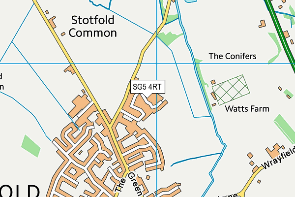 SG5 4RT map - OS VectorMap District (Ordnance Survey)
