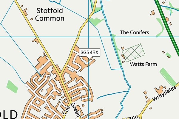 SG5 4RX map - OS VectorMap District (Ordnance Survey)