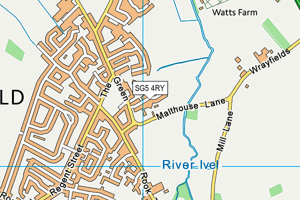 SG5 4RY map - OS VectorMap District (Ordnance Survey)