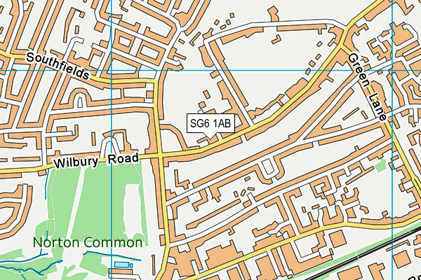 SG6 1AB map - OS VectorMap District (Ordnance Survey)