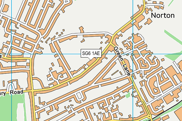 SG6 1AE map - OS VectorMap District (Ordnance Survey)