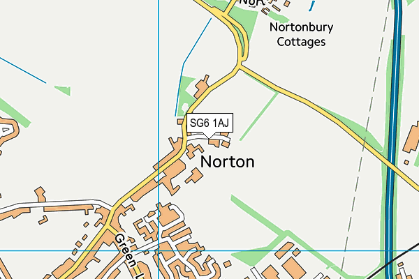 SG6 1AJ map - OS VectorMap District (Ordnance Survey)