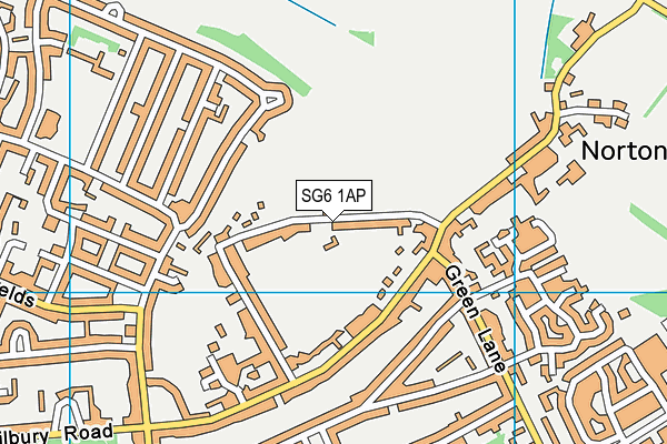 SG6 1AP map - OS VectorMap District (Ordnance Survey)