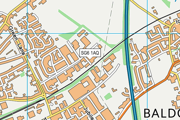 SG6 1AQ map - OS VectorMap District (Ordnance Survey)