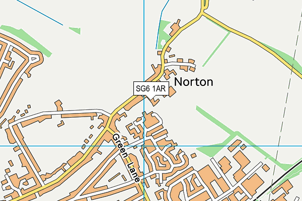 SG6 1AR map - OS VectorMap District (Ordnance Survey)