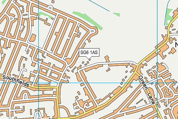 SG6 1AS map - OS VectorMap District (Ordnance Survey)