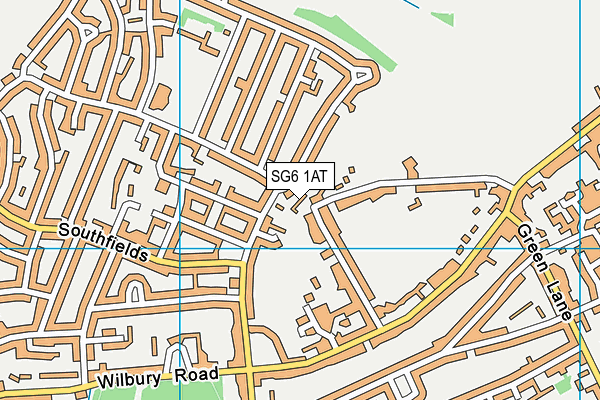 SG6 1AT map - OS VectorMap District (Ordnance Survey)