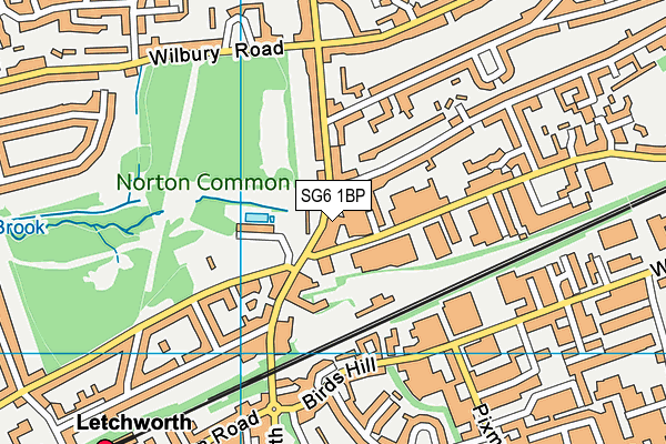 SG6 1BP map - OS VectorMap District (Ordnance Survey)