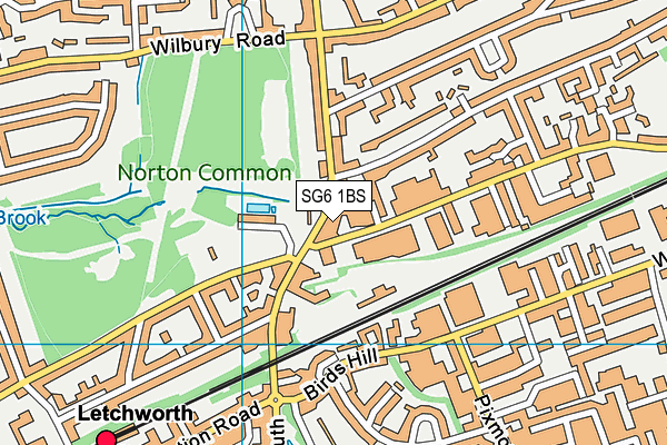 SG6 1BS map - OS VectorMap District (Ordnance Survey)