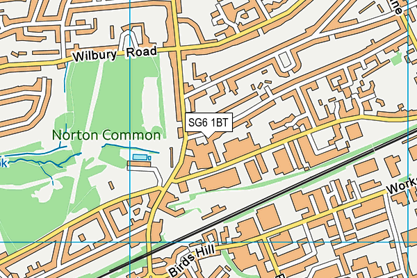 SG6 1BT map - OS VectorMap District (Ordnance Survey)