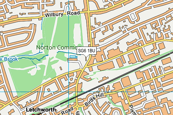 SG6 1BU map - OS VectorMap District (Ordnance Survey)