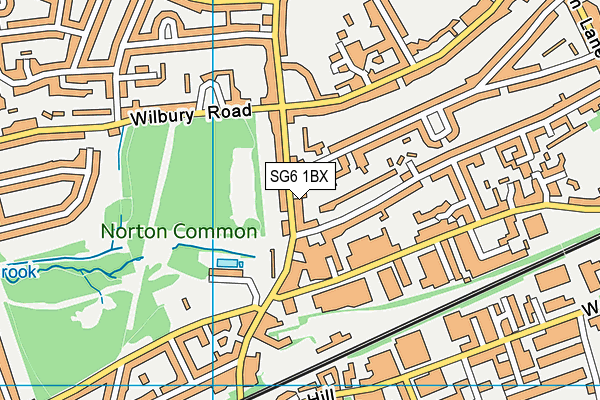 SG6 1BX map - OS VectorMap District (Ordnance Survey)