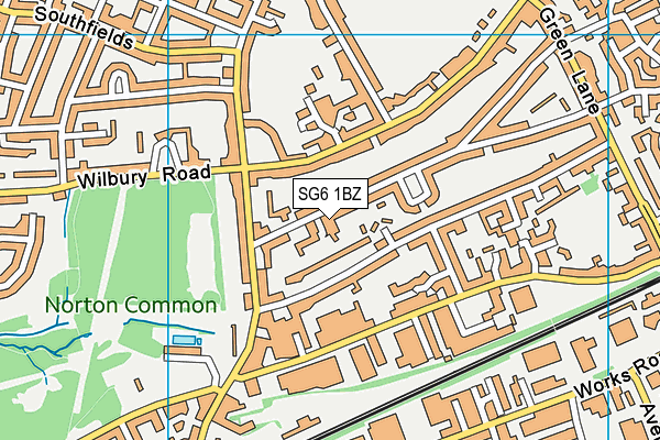 SG6 1BZ map - OS VectorMap District (Ordnance Survey)