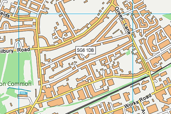 SG6 1DB map - OS VectorMap District (Ordnance Survey)