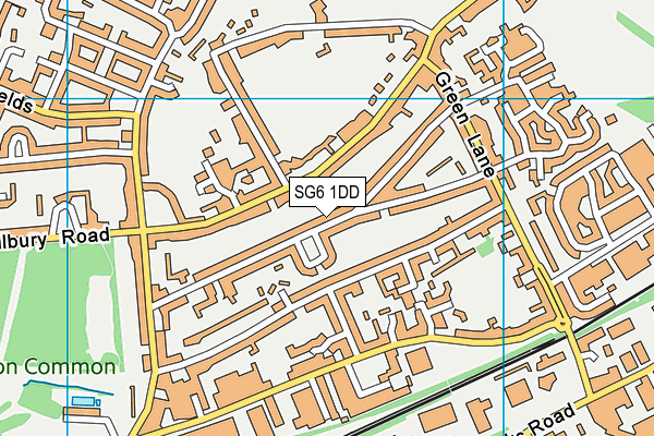 SG6 1DD map - OS VectorMap District (Ordnance Survey)