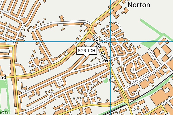 SG6 1DH map - OS VectorMap District (Ordnance Survey)