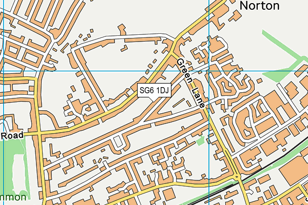 SG6 1DJ map - OS VectorMap District (Ordnance Survey)