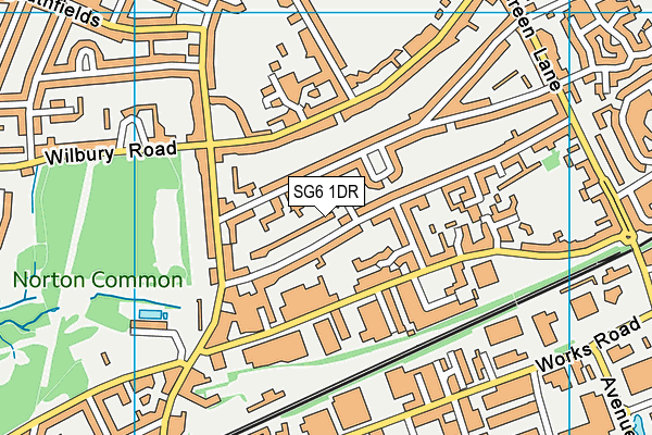 SG6 1DR map - OS VectorMap District (Ordnance Survey)