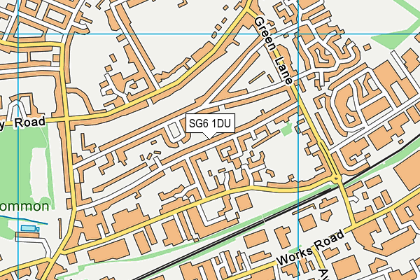 SG6 1DU map - OS VectorMap District (Ordnance Survey)