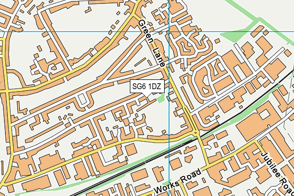 SG6 1DZ map - OS VectorMap District (Ordnance Survey)