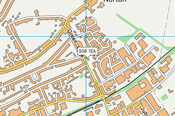 SG6 1EA map - OS VectorMap District (Ordnance Survey)
