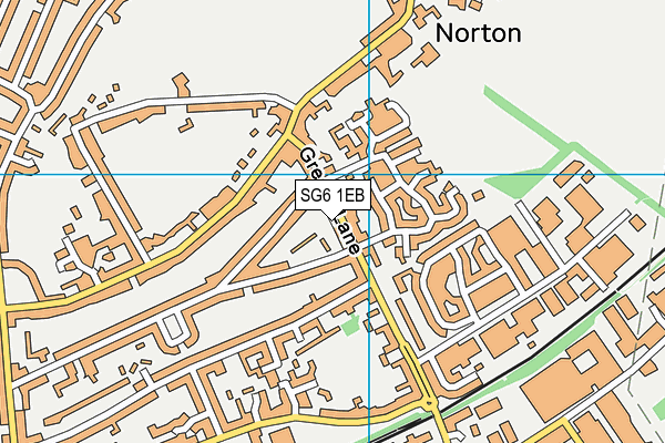 SG6 1EB map - OS VectorMap District (Ordnance Survey)