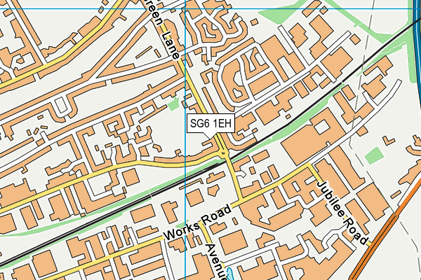 SG6 1EH map - OS VectorMap District (Ordnance Survey)