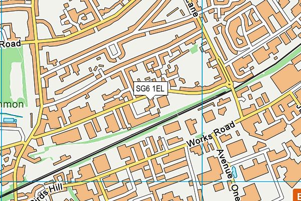 SG6 1EL map - OS VectorMap District (Ordnance Survey)