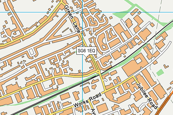 SG6 1EQ map - OS VectorMap District (Ordnance Survey)