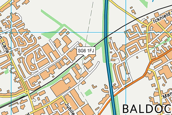 SG6 1FJ map - OS VectorMap District (Ordnance Survey)