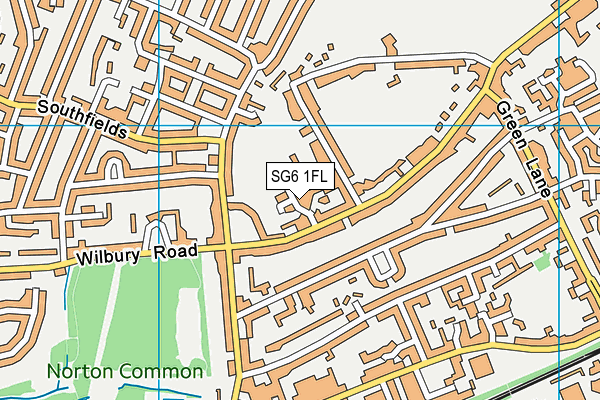 SG6 1FL map - OS VectorMap District (Ordnance Survey)