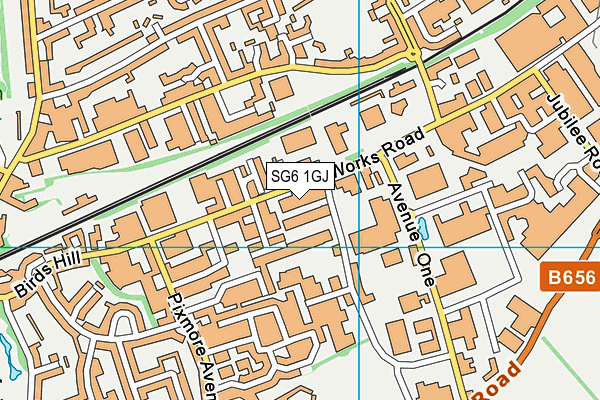 SG6 1GJ map - OS VectorMap District (Ordnance Survey)
