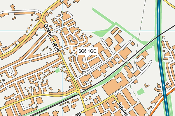 SG6 1GQ map - OS VectorMap District (Ordnance Survey)