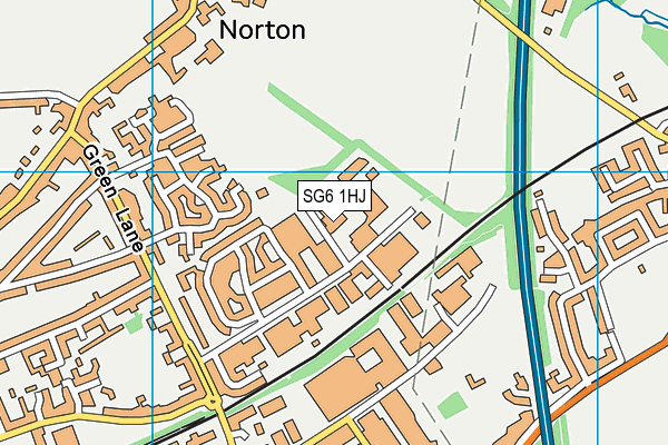 SG6 1HJ map - OS VectorMap District (Ordnance Survey)