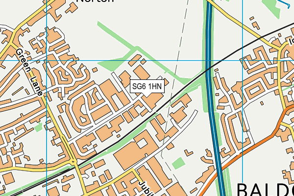 SG6 1HN map - OS VectorMap District (Ordnance Survey)