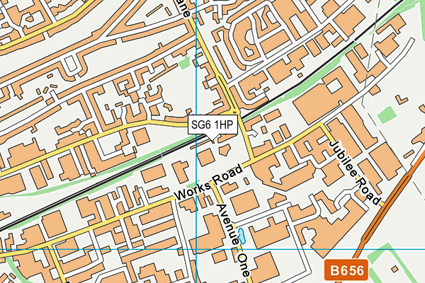 SG6 1HP map - OS VectorMap District (Ordnance Survey)