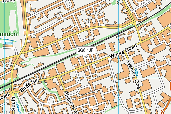 SG6 1JF map - OS VectorMap District (Ordnance Survey)