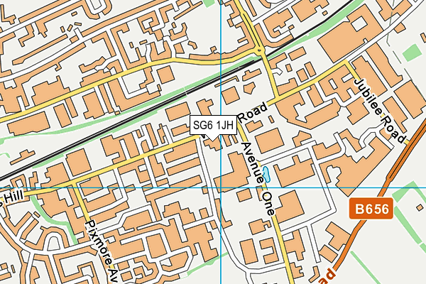 SG6 1JH map - OS VectorMap District (Ordnance Survey)