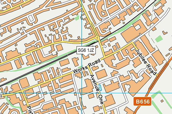 SG6 1JZ map - OS VectorMap District (Ordnance Survey)