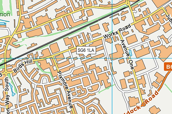 SG6 1LA map - OS VectorMap District (Ordnance Survey)