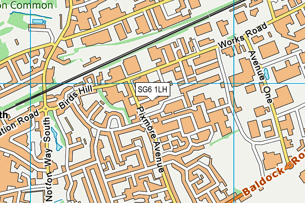 SG6 1LH map - OS VectorMap District (Ordnance Survey)